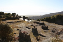 Ehemaliger Kohletagebau in Denniston