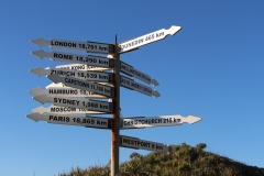 Wegweiser am Cape Foulwind