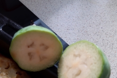 aufgeschnittene Feijoa