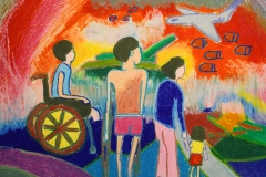 Bild eines Kindes im War Remnants Museum HCMC