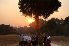 Abschiedsgruppenfoto in Angkor Wat