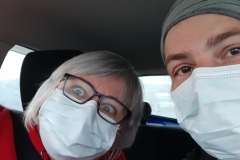 kurz nach dem Coronatest - noch stehen mir Tränen in den Augen