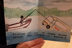 Abschiedskarte für den Hausbesitzer