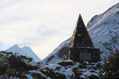 Alpine Memorial mit Aoraki im Hintergrund
