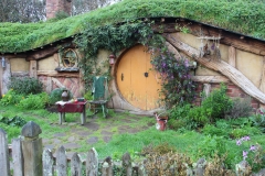 Hobbiton besteht aus 40 kleinen Hobbithöhlen, die jedoch nur zum Teil tatsächlich dahinter existieren. Die meisten der Höhlen wurden künstlich angehäuft.