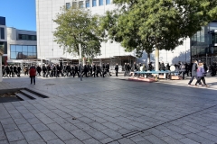 Polizei hinter dem Gewandhaus